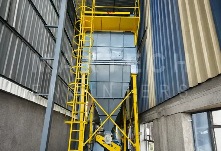 Dust Collection System Integrated with Shakeout Hood System Installed at a Foundry Company