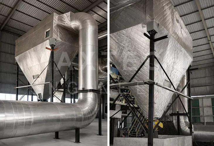 Multiclone Multi Cyclone Dust Collection System Installed at Boiler Plant Company for Biomass Solid Fuel and Husk Fired Processing