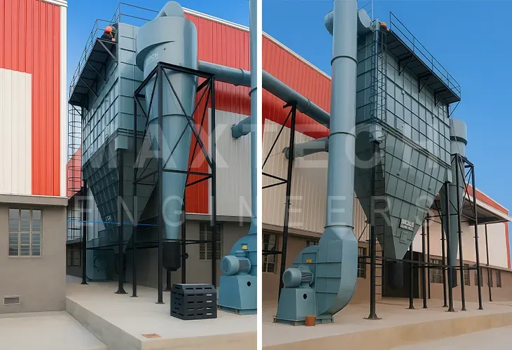 Dust Collection System Integrated with Cyclone Separator Installed at Ball Bearing Manufacturing Company