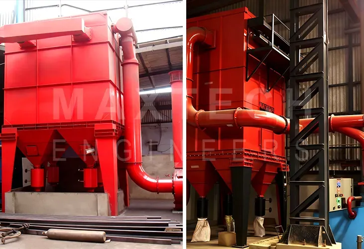 Dust Collection System for Foundry Reclamation Process Installed at a Foundry Casting Company