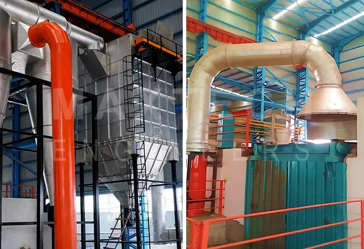 Fume Extraction System Integrated with Cyclone Separator for Induction Furnace Process at Foundry Metal Casting Company